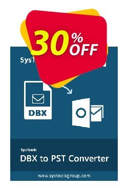 30% OFF SysTools DBX Converter - Business License Coupon code