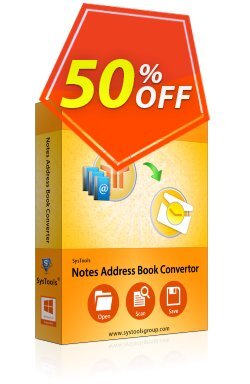 50% OFF SysTools Notes Address Book Converter - Enterprise  Coupon code