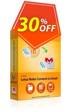 30% OFF SysTools Lotus Notes Contacts to Gmail - Business  Coupon code