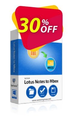 30% OFF SysTools Lotus Notes to MBOX Converter - Enterprise Coupon code