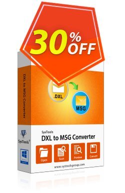 SysTools DXL to MSG Converter Coupon discount SysTools Summer Sale - 