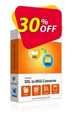 30% OFF SysTools DXL to MSG Converter - Academic  Coupon code