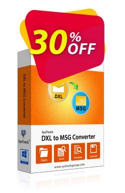 30% OFF SysTools DXL to MSG Converter - Forensic  Coupon code