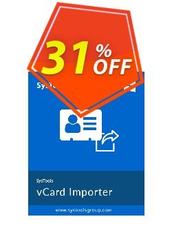 31% OFF SysTools vCard Importer Coupon code