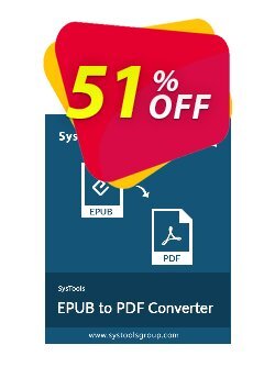 51% OFF SysTools EPUB to PDF Converter Coupon code