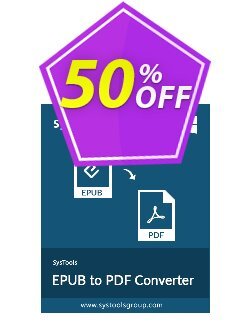 50% OFF SysTools EPUB to PDF Converter - Business  Coupon code