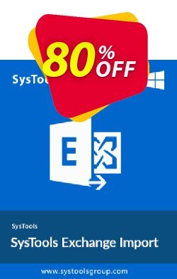 80% OFF SysTools Exchange Import - 50 User Mailboxes  Coupon code