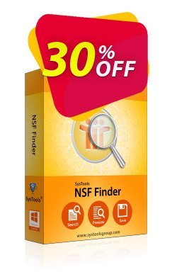 30% OFF SysTools NSF Finder - Business  Coupon code