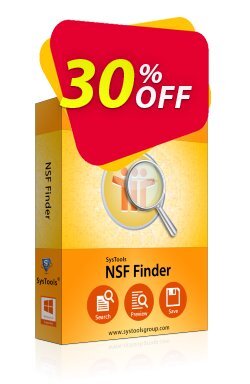 30% OFF SysTools NSF Finder - Business Coupon code
