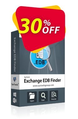 30% OFF SysTools EDB Finder - Business License  Coupon code