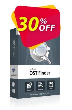 30% OFF SysTools Outlook OST Finder - Business License  Coupon code