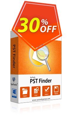 30% OFF SysTools PST Finder - Enterprise License  Coupon code