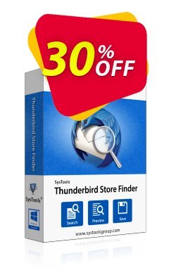 30% OFF SysTools Thunderbird Store Finder - Business  Coupon code