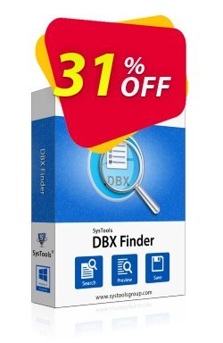 31% OFF SysTools DBX Finder Coupon code