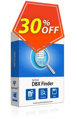 30% OFF SysTools DBX Finder - Business License  Coupon code