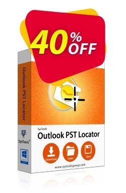 40% OFF SysTools Outlook PST Locator - Enterprise  Coupon code