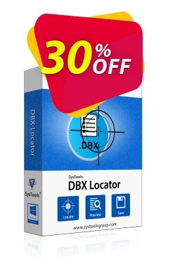 30% OFF SysTools DBX Locator - Enterprise License  Coupon code