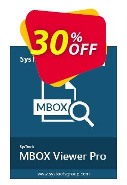 SysTools MBOX Viewer Pro Coupon, discount SysTools MBOX Viewer Pro wondrous promo code 2022. Promotion: 