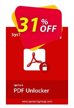 31% OFF SysTools PDF Unlocker Coupon code