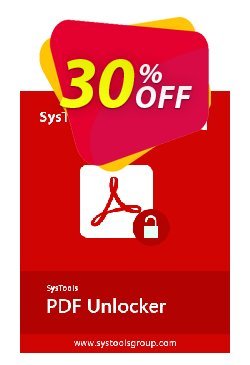 SysTools PDF Unlocker - Business  Coupon, discount SysTools coupon 36906. Promotion: 