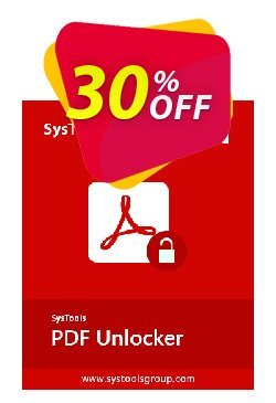 SysTools PDF Unlocker - Business  Coupon discount SysTools coupon 36906 - 