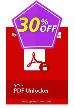 SysTools PDF Unlocker - Enterprise  Coupon discount SysTools coupon 36906 - 