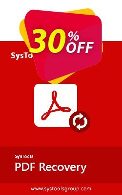 30% OFF SysTools PDF Recovery - Business License Coupon code