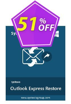 51% OFF SysTools Outlook Express Restore Coupon code