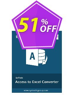 SysTools Access to Excel Converter Coupon discount SysTools Summer Sale - 