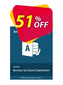 51% OFF SysTools Access to Excel Converter - Business License  Coupon code