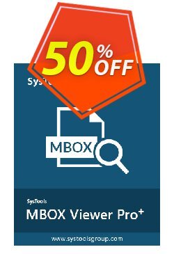 50% OFF SysTools MBOX Viewer Pro Plus Coupon code