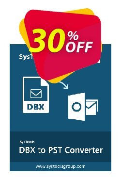 30% OFF SysTools DBX to PST Converter - Business License Coupon code
