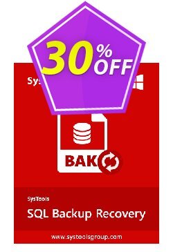 30% OFF Systools SQL Backup Recovery - Business License  Coupon code