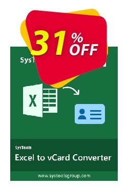 31% OFF RecoveryTools for MS Excel to vCard Coupon code