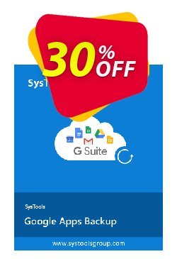 30% OFF SysTools Google Apps Backup - 5 Users License Coupon code