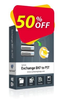 50% OFF SysTools Exchange BKF to PST - Business License  Coupon code