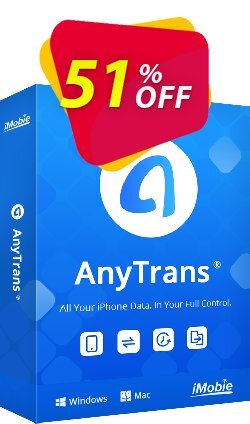 51% OFF AnyTrans for Mac 1 Year Plan Coupon code