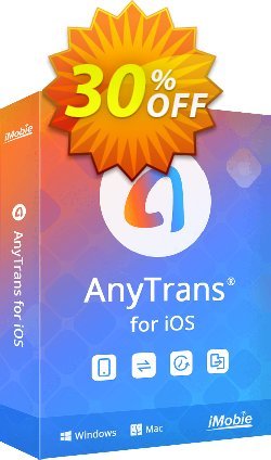 AnyTrans for Mac - family license Coupon discount Coupon Imobie promotion 2 (39968). Promotion: 30OFF Coupon Imobie