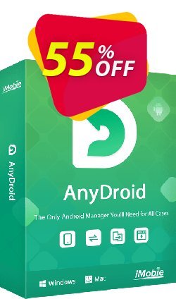 55% OFF iMobie AnyDroid for MAC - 1 year license  Coupon code