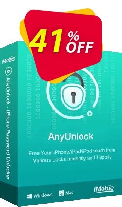 41% OFF AnyUnlock - Unlock Screen Passcode - 3-Month Plan  Coupon code