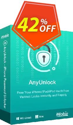 42% OFF AnyUnlock iPhone Password Unlocker - 1-Year Plan  Coupon code