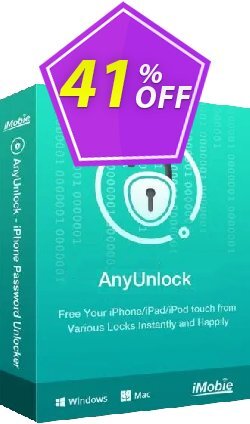 41% OFF AnyUnlock - Unlock Screen Passcode for Mac Lifetime Plan Coupon code