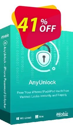 41% OFF AnyUnlock - Unlock Apple ID - One-Time Purchase/5 Devices Coupon code
