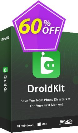 DroidKit - Data Recovery - One-Time  Coupon discount 60% OFF DroidKit for Windows - Data Recovery (One-Time), verified - Super discount code of DroidKit for Windows - Data Recovery (One-Time), tested & approved