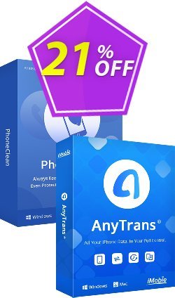 21% OFF PhoneClean + AnyTrans Personal Bundle Coupon code