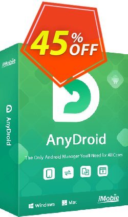 45% OFF iMobie AnyDroid for MAC Family Plan - Lifetime license Coupon code