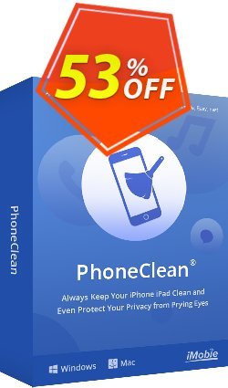 53% OFF PhoneClean Pro - family license  Coupon code