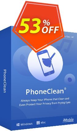 PhoneClean Pro - family license  Coupon discount PhoneClean Pro for Windows Staggering offer code 2024 - $20 discount offer for PhoneClean Pro Family License.