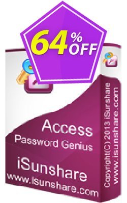64% OFF iSunshare Access Password Genius Coupon code