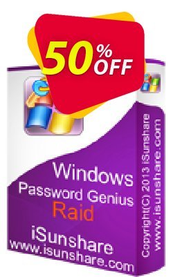 50% OFF iSunshare Windows Password Genius Raid Coupon code
